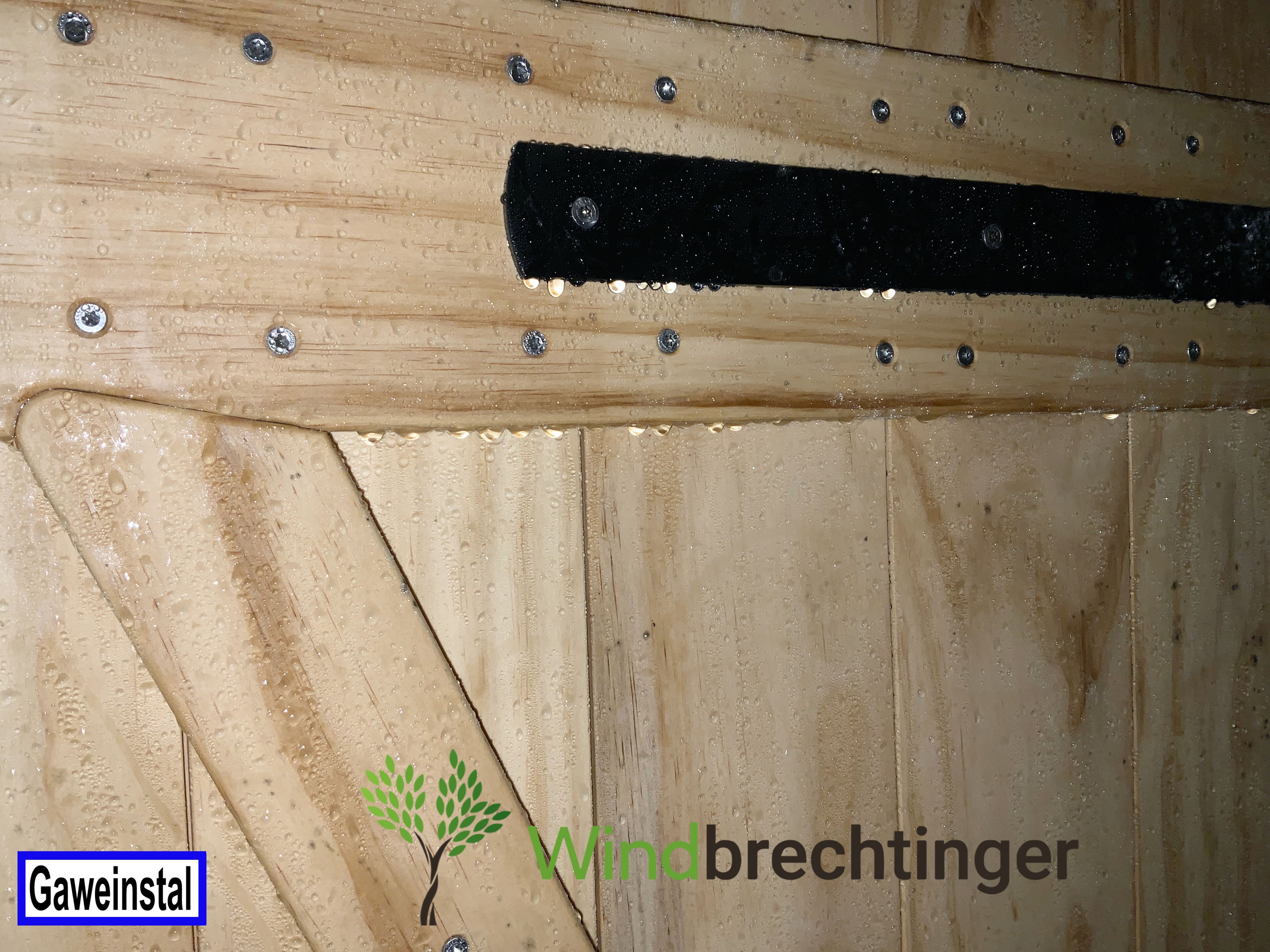 Windbrechtinger Kellertür Gaweinstal Accoya-Holz Wasserfest